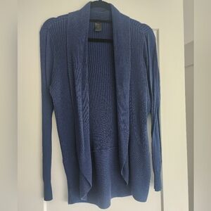 Ann Taylor Royal Blue Ribbed Cardigan